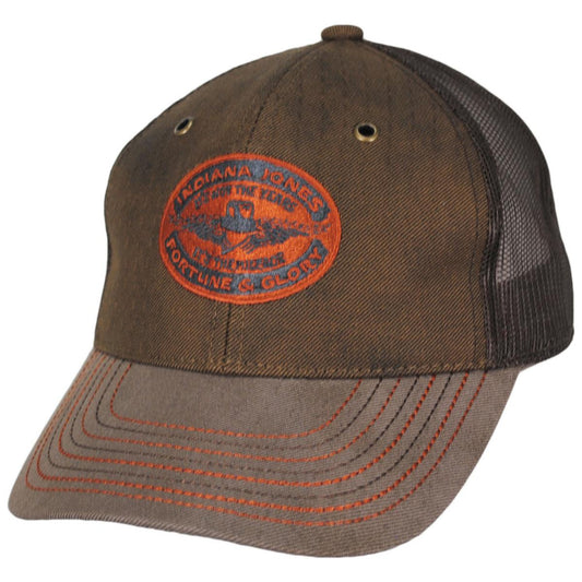 Indiana Jones | Officially Licensed Warrior  Timber Cloth Strapback Baseball Cap Dad Hat | 200197 | lead | BROWN