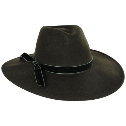 Scala | Calista Wide Brim Wool Felt Fedora Hat