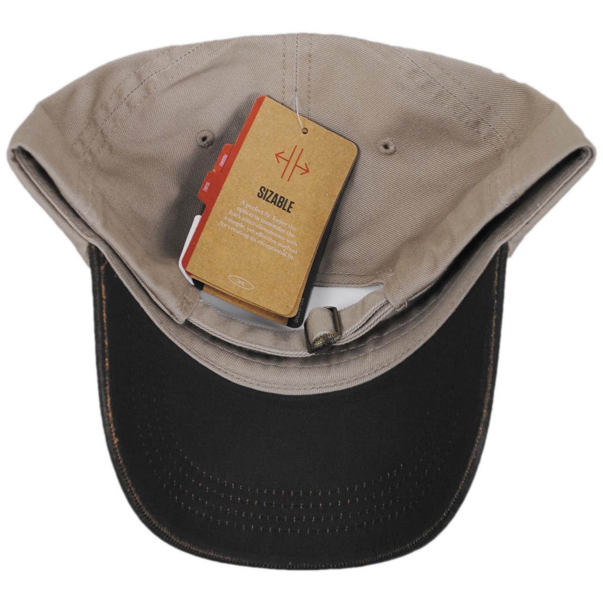 Dorfman Pacific | Weathered Cotton Bill Baseball Cap | 200191 | under | KHAKI