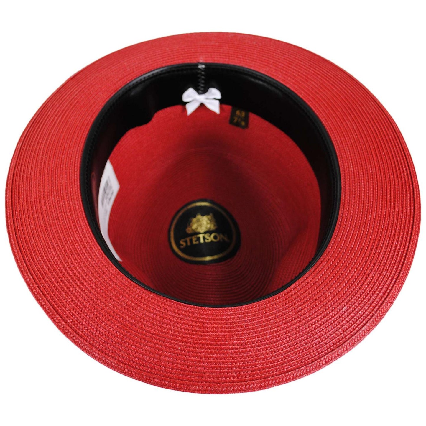 Stetson | Rosebud Florentine Milan Poly Straw Fedora Hat | 127073 | under | RED