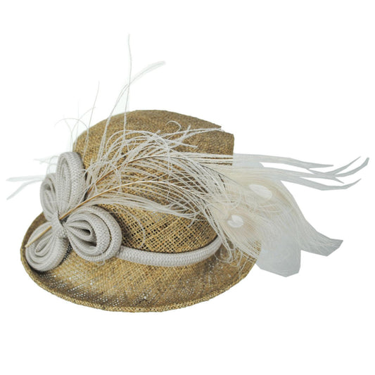 Kathy Jeanne | Peacock Feather Seagrass Topper Hat | 122466 | lead | SEAGRASS