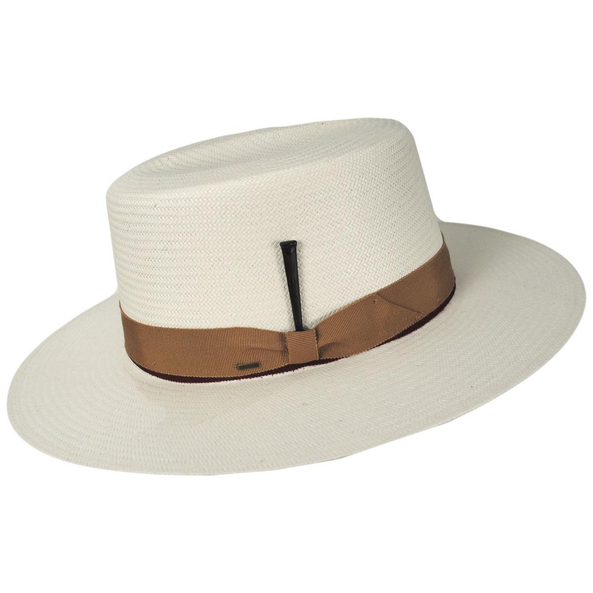 Bailey 1922 | Newhall Shantung LiteStraw Boater Hat | 127897 | profile | NATURAL