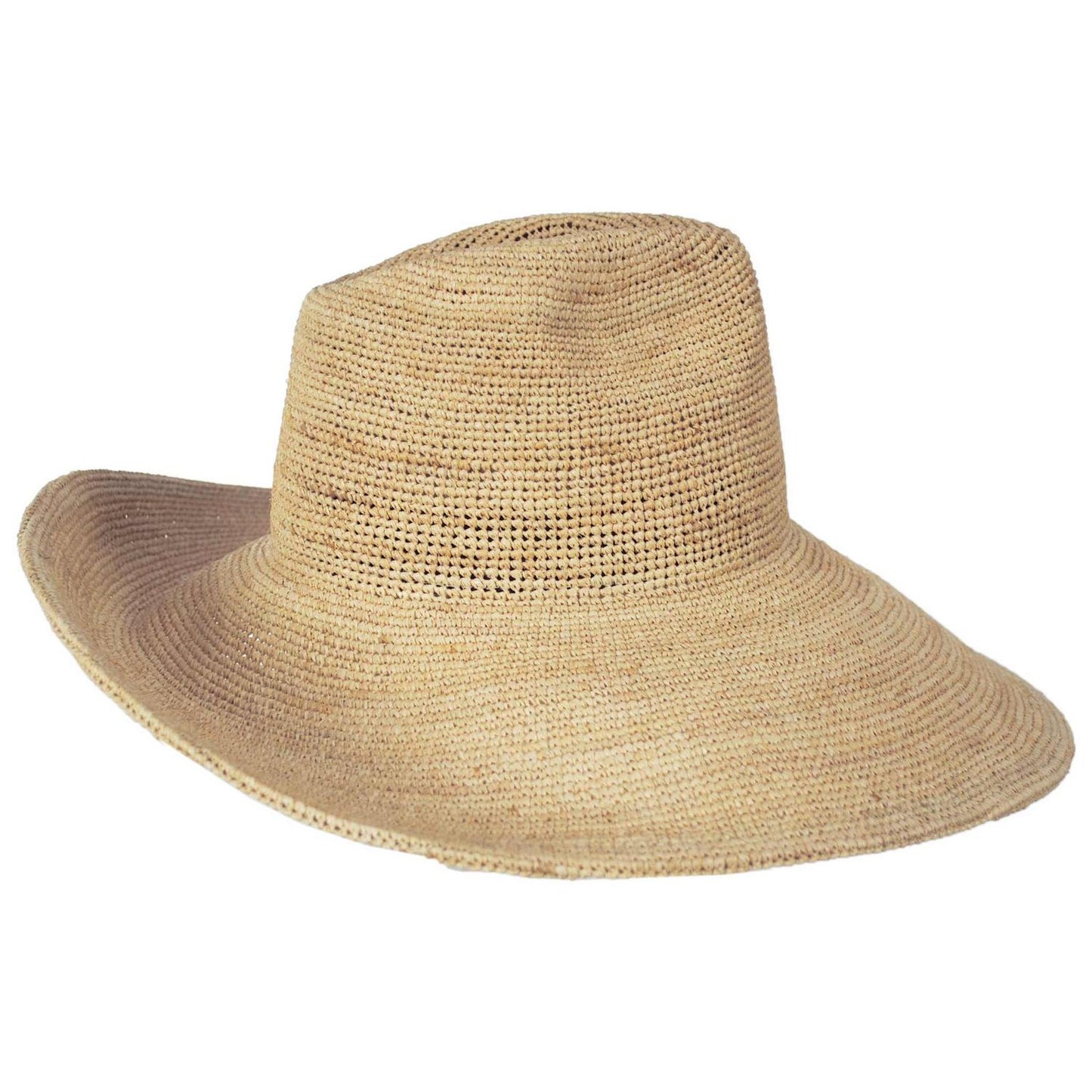 BRIXTON HATS | Helena Raffia Straw Fedora Hat | 104064 | profiletwo | TAN