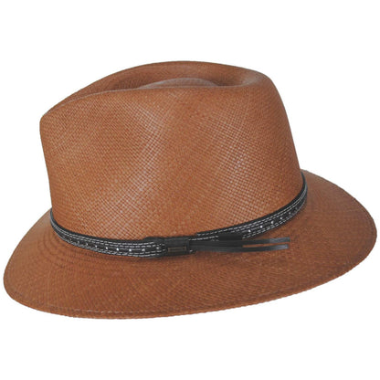Bailey 1922 | Atwood Panama Straw Safari Fedora Hat | 127933 | profile | SIENNA