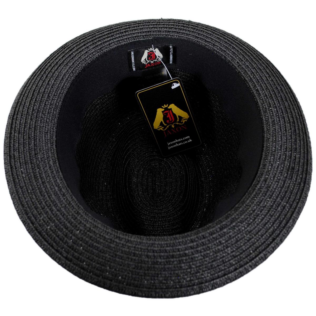 Jaxon Hats | Toyo Straw Braid Trilby Fedora Hat | 128500 | under | BLACK