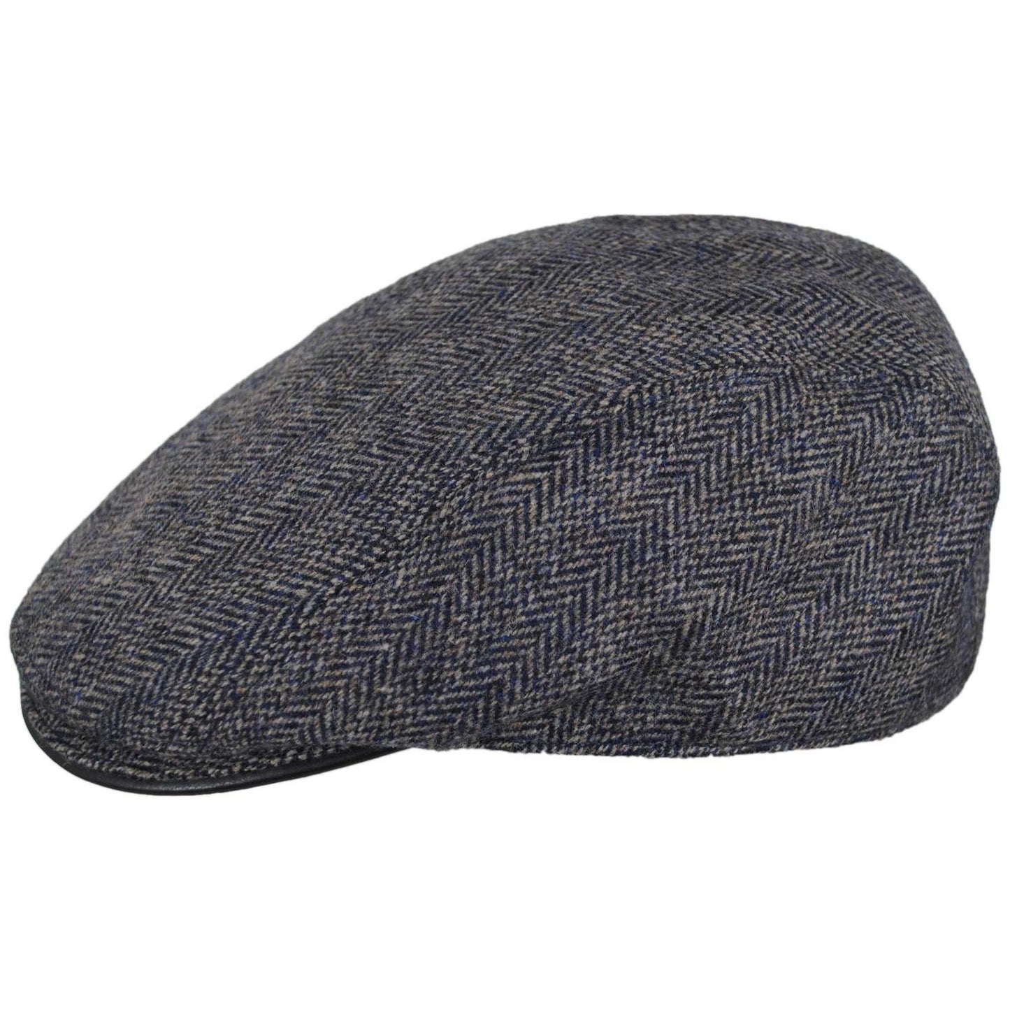Scala | Dillon Wool Blend Herringbone Ivy Cap | 160164 | profile | NAVY