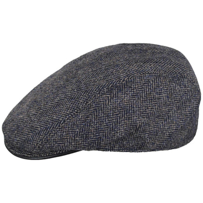 Scala | Dillon Wool Blend Herringbone Ivy Cap | 160164 | profile | NAVY