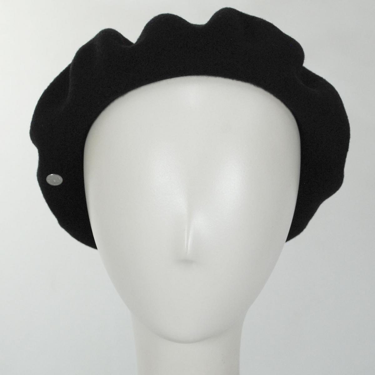 Heritage par Laulhere | Vrai Wool Basque Beret | 151052 | front | NOIR