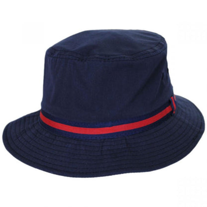 Dorfman Pacific | Poplin Cotton Blend Rain Bucket Hat | 185110 | lead | NAVY