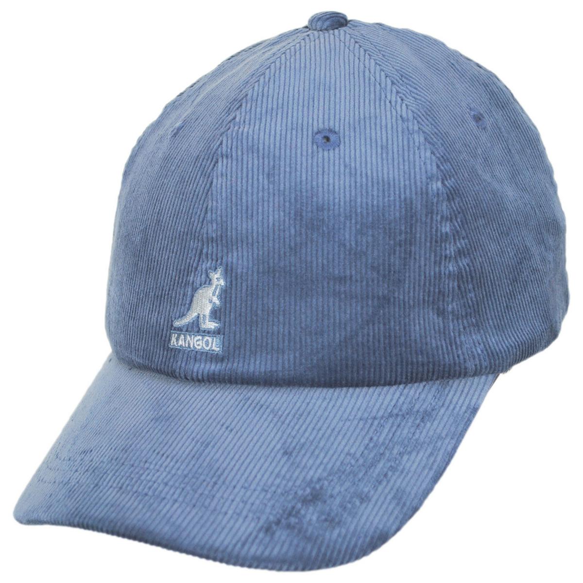Kangol | Logo Corduroy Strapback Baseball Cap Dad Hat | 201182 | lead | DENIM BLUE