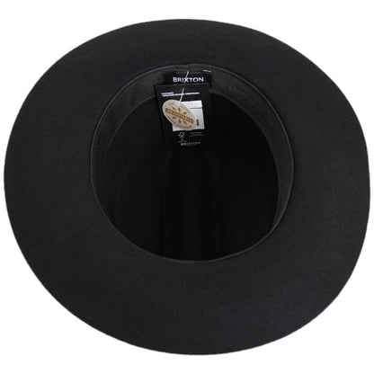 BRIXTON HATS | Hitch Ranch Wool Felt Fedora Hat | 135669 | under | BLACK