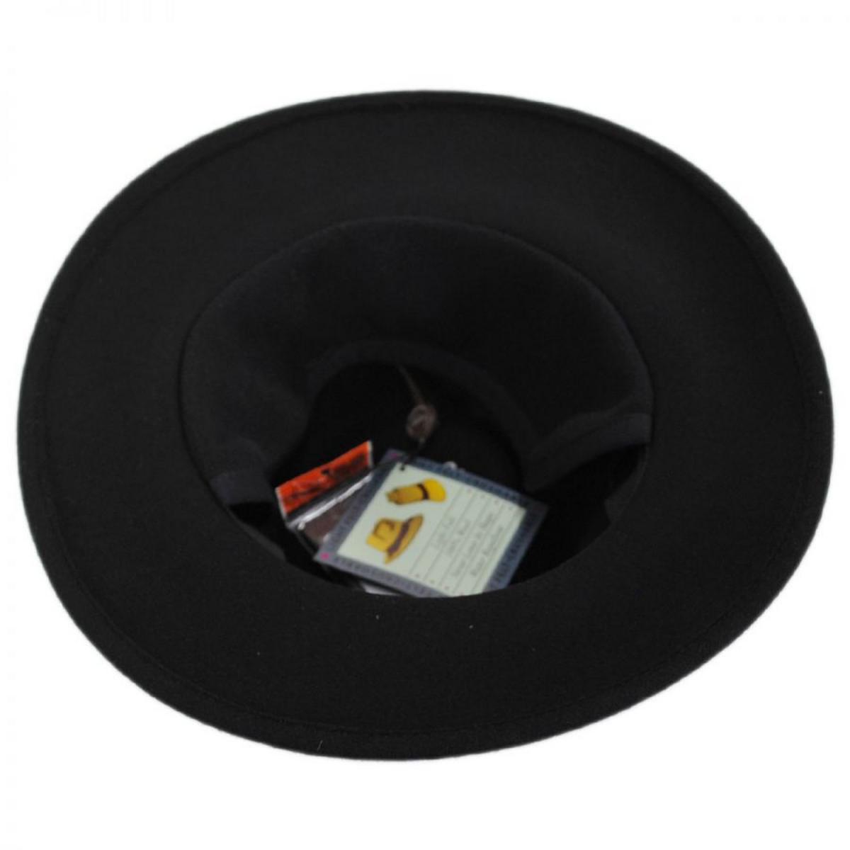 Stefeno Hats | Slope Earflap Wool Felt Fedora Hat | 136064 | under | BLACK
