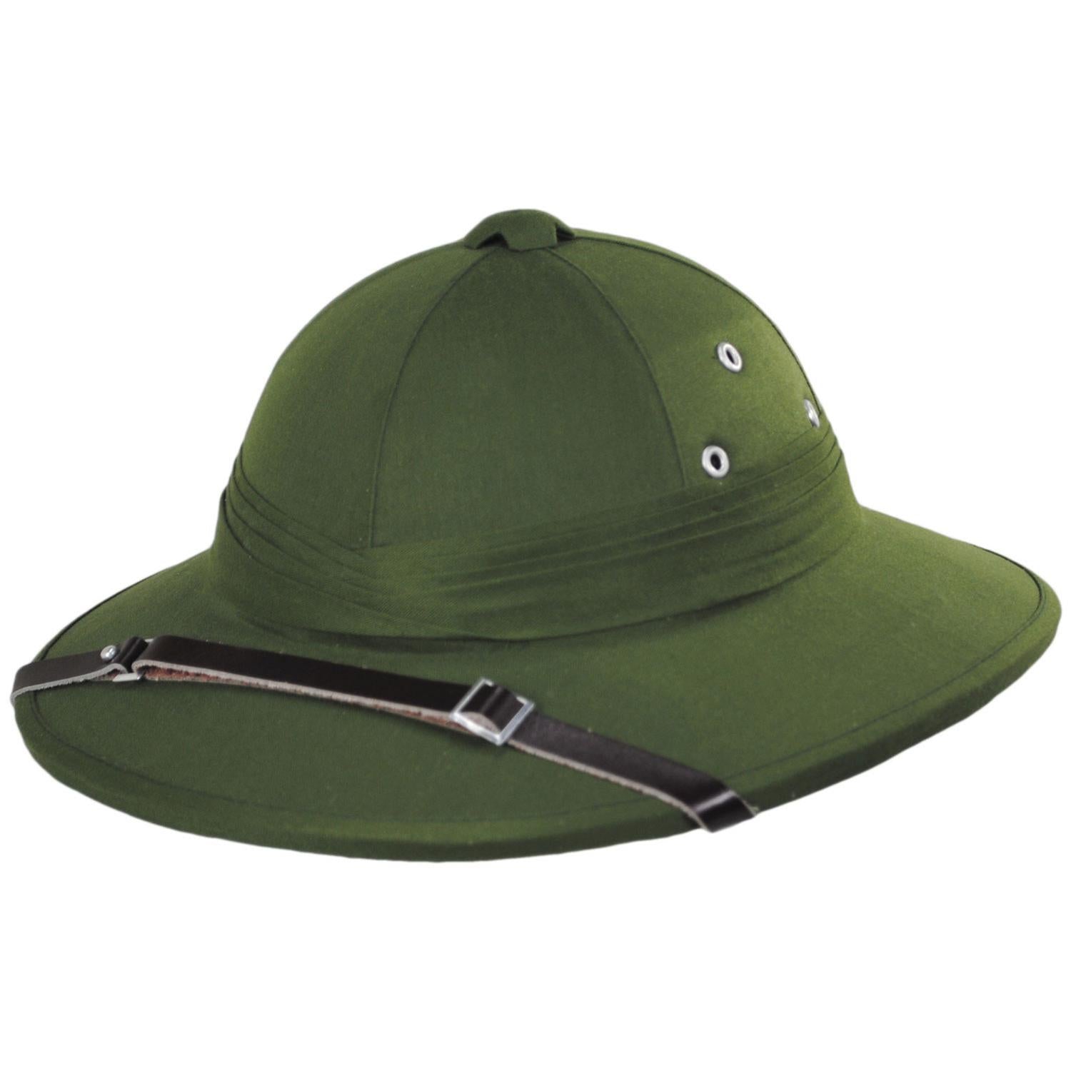Village Hat Shop | Wholesale French Pith Helmet B2B Pre-Pack - Olive Green | B2B155800OG | lead | OLIVE GREEN