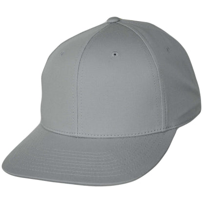 Dorfman Pacific | Mid Pro Cotton Flat Bill Snapback Baseball Cap | 200189 | lead | GREY