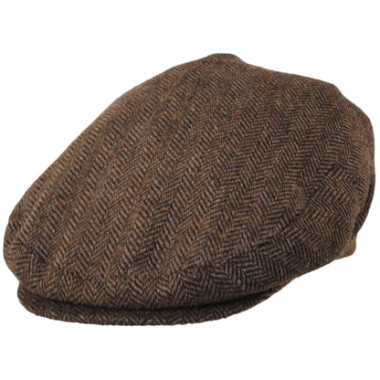 Jaxon Hats | Bird Rock Herringbone Wool Blend Ivy Cap | 167571 | lead | MOCHA