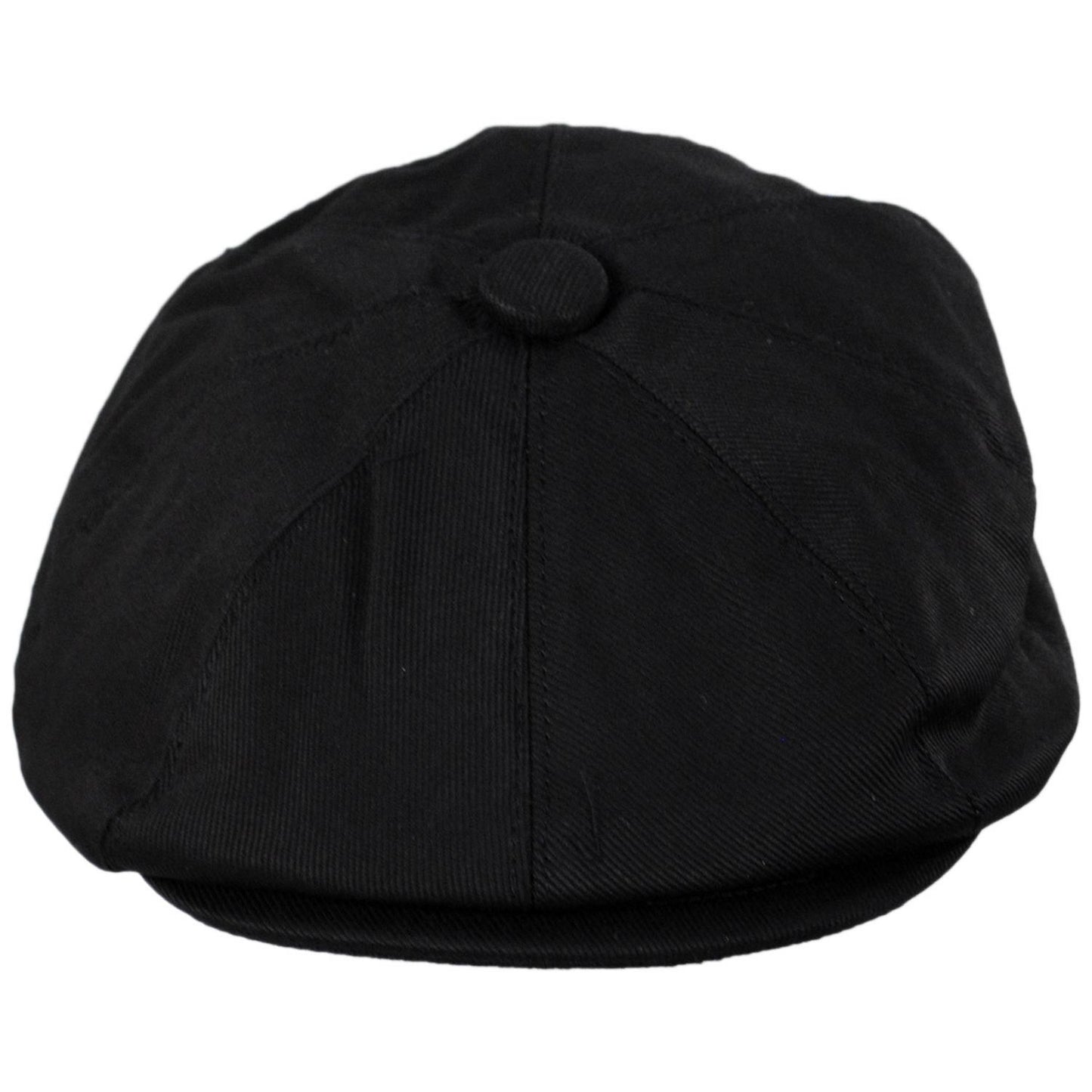 Jaxon Hats | Kid's Cotton Newsboy Cap | 512103 | front | BLACK