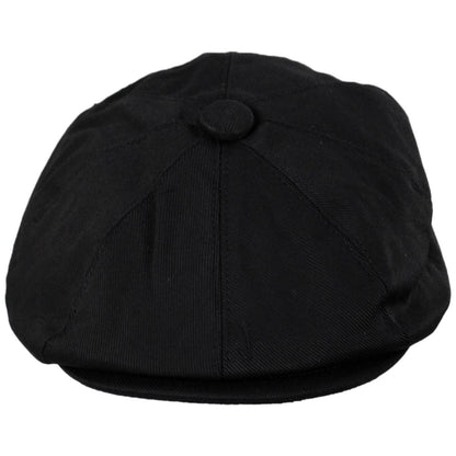 Jaxon Hats | Kid's Cotton Newsboy Cap | 512103 | front | BLACK