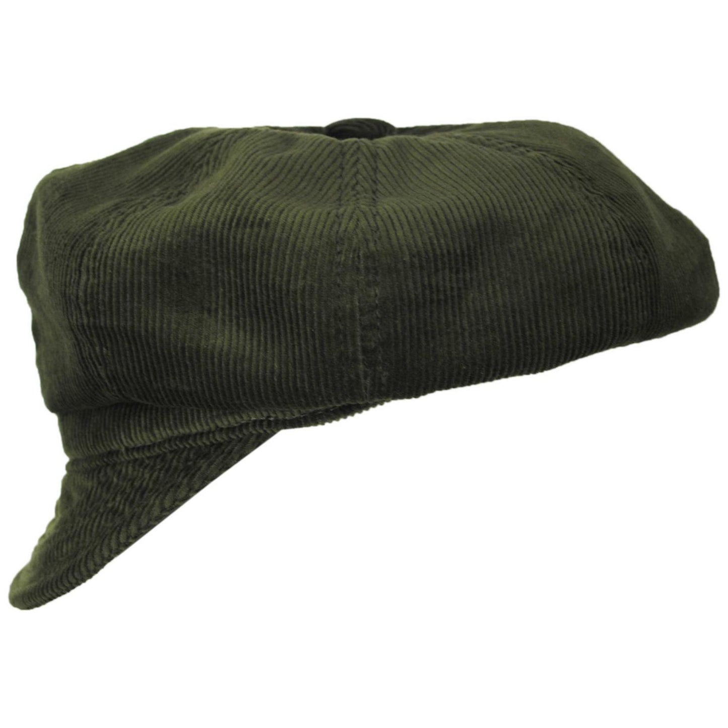 NEW YORK HAT CO | Cotton Corduroy Spitfire Newsboy Cap | 161111 | profile | OLIVE