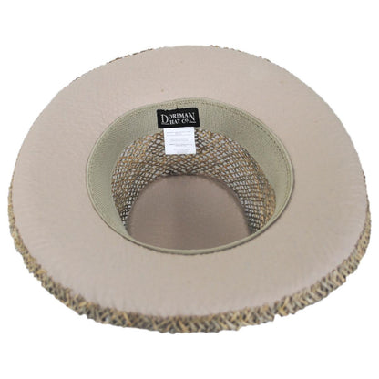 Dorfman Pacific | 19th Hole Twisted Seagrass Straw Gambler Hat | 126065 | under | NATURAL