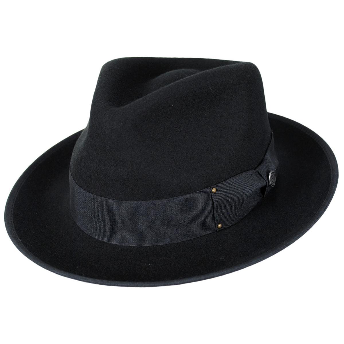 Jaxon Hats | Wholesale Scottie Fur Felt Fedora Hat B2B Pre-Pack | B2B132072 | lead | BLACK