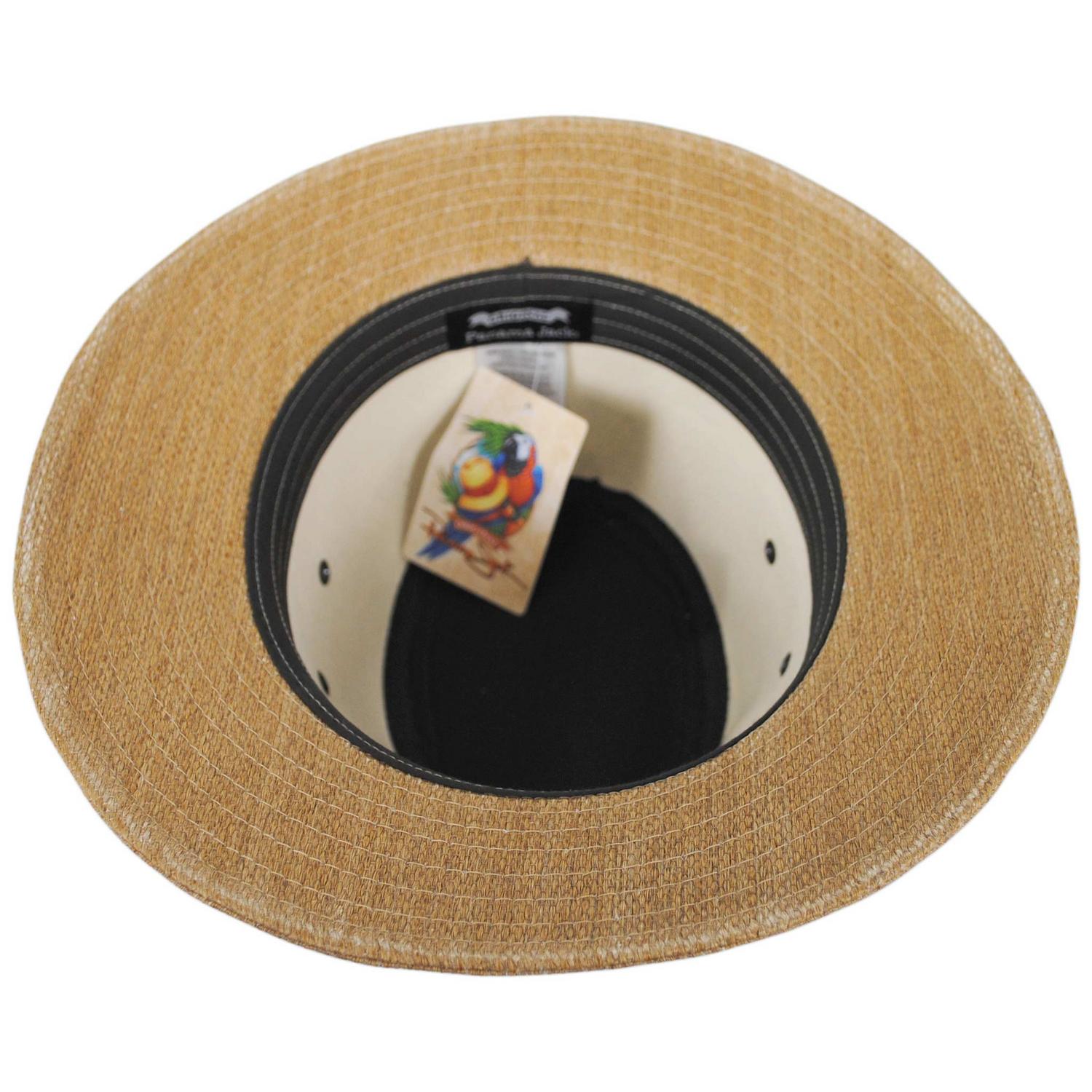 Panama Jack | Tulum Toyo Straw Safari Fedora Hat | 126355 | under | TEA