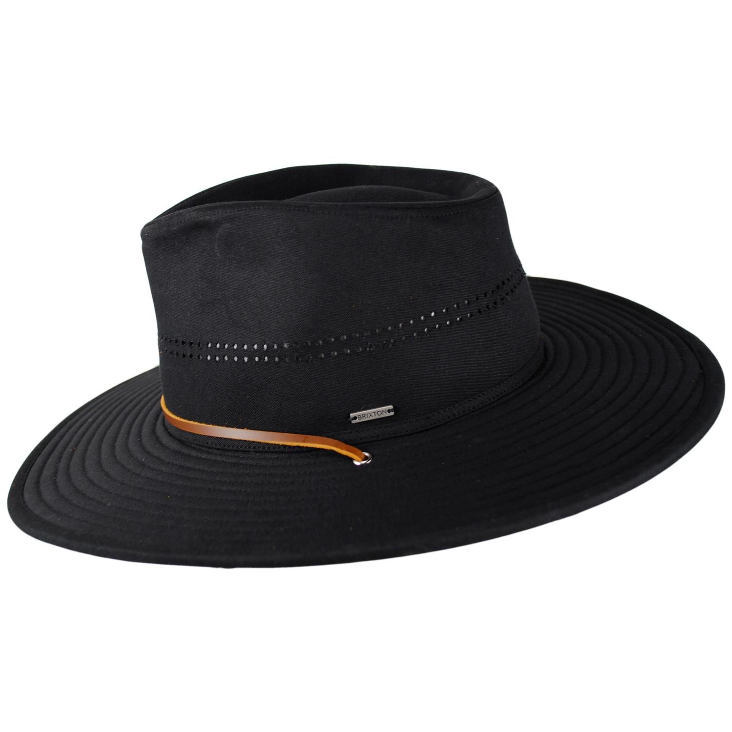 BRIXTON HATS | Beck Waxed Cotton Journey Hat | 402616 | profile | BLACK