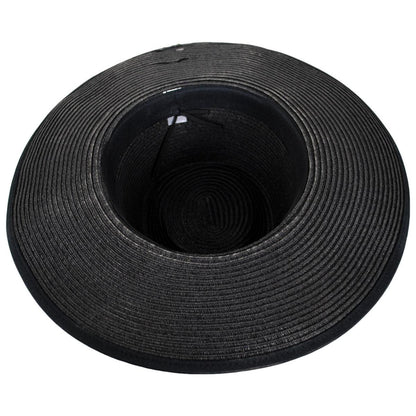 Jeanne Simmons | Peyote Toyo Straw Rancher Fedora Hat | 101701 | under | BLACK