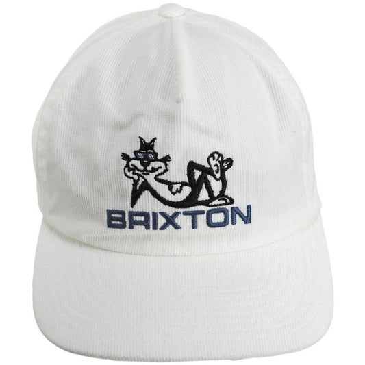 BRIXTON HATS | Cool Cat MP Cotton Corduroy Snapback Baseball Cap | 201873 | front | WHITE