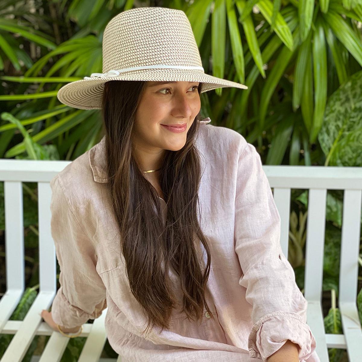Physician Endorsed | Esme Toyo Braid Fedora Hat | 102698 | lsftwo | WHITE TWEED