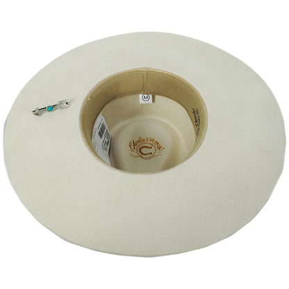 Charlie 1 Horse | White Sands Wool Felt Rancher Fedora Hat | 124972 | under | IVORY