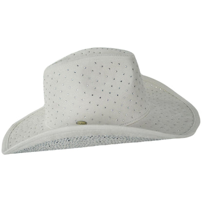 Scala | Joyce Rhinestone Western Hat | 106450 | profile | IVORY