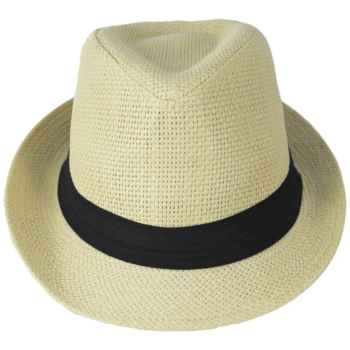 Panama Jack | Chinook Toyo Straw Fedora Hat | 126396 | front | SAND