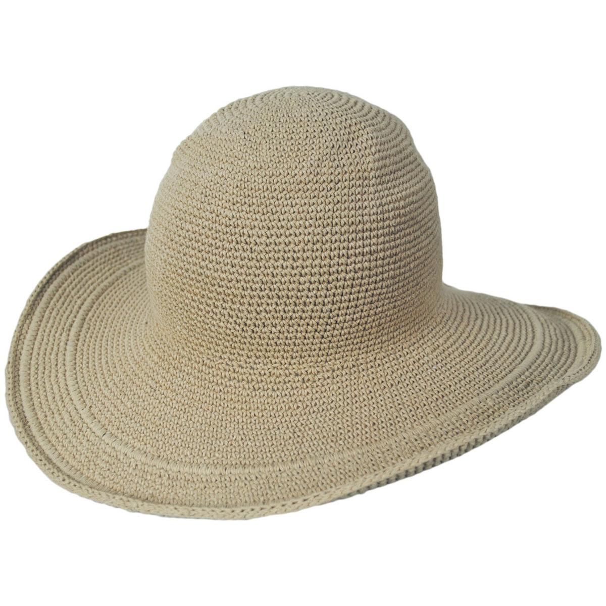 San Diego Hat Company | Bali Cotton Crochet Sun Hat  | 108934 | lead | TAN