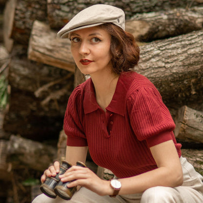 Jaxon Hats | Linen and Cotton Ivy Cap | 167732 | lsfone | WHITE