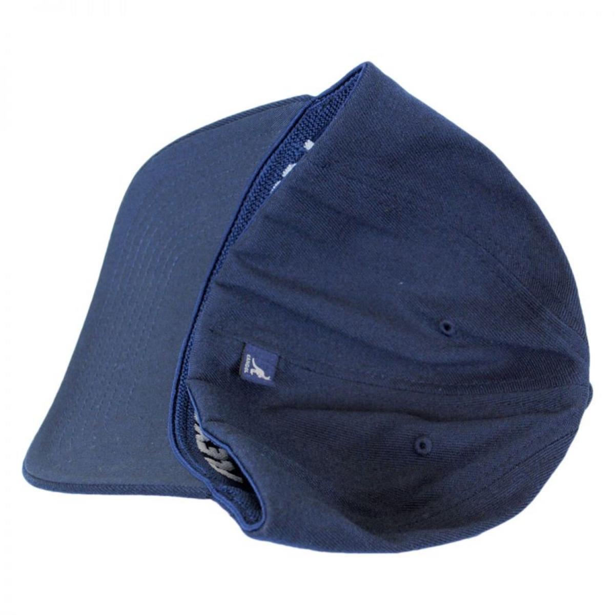 Kangol | Logo Wool FlexFit Fitted Baseball Cap | 201104 | under | DARK BLUE