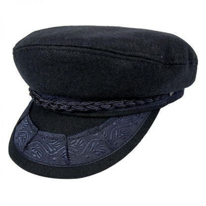 Aegean | Wool Greek Fisherman Cap | 180007 | lead | NAVY