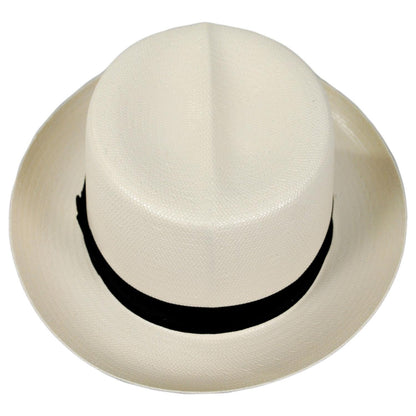 Stetson | 42 Optimo Shantung Straw Fedora Hat | 127071 | top | NATURAL