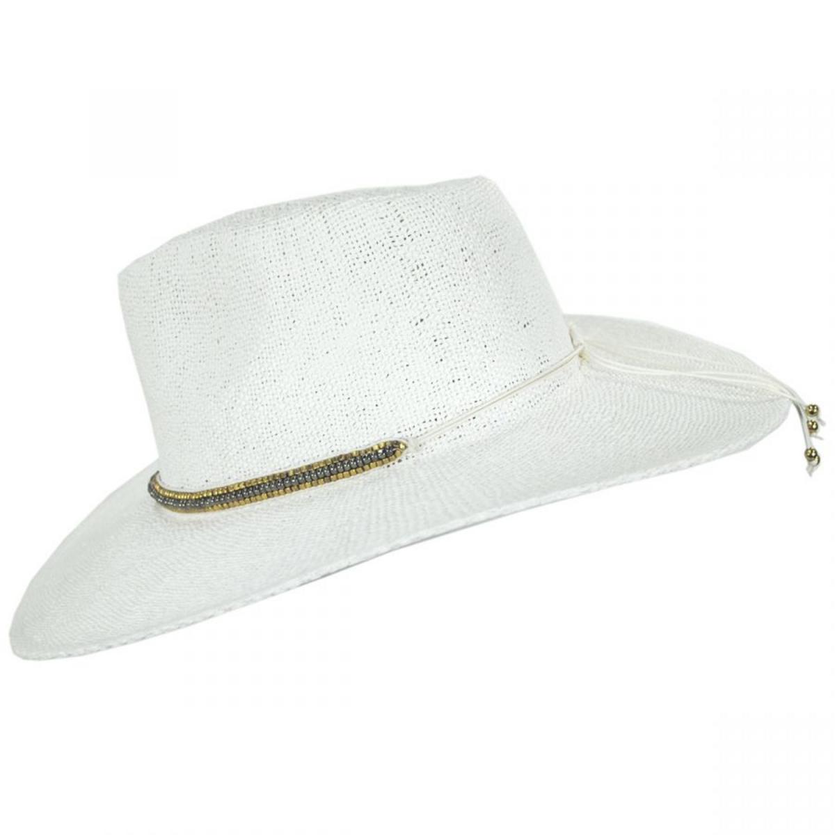 NIKKI BEACH | Monte Carlo Toyo Straw Rancher Hat | 102789 | profile | WHITE