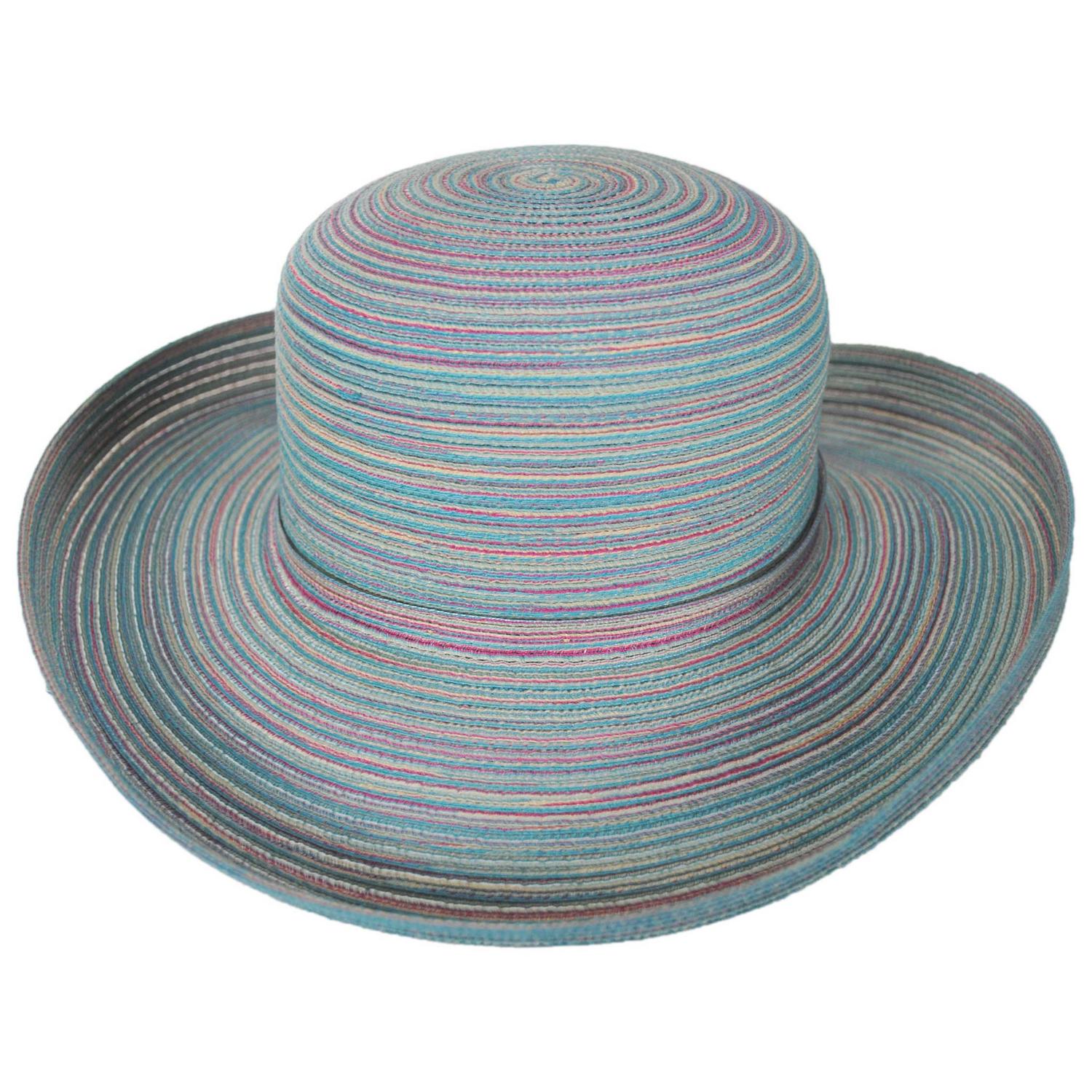 Scala | Eden Poly Blend Roller Sun Hat | 101401 | front | AQUA