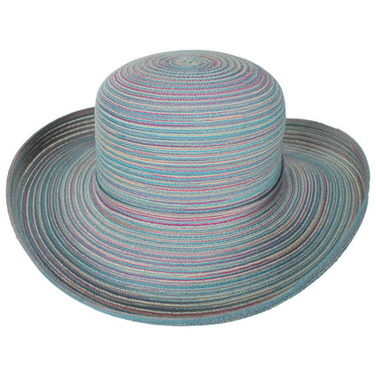 Scala | Eden Poly Blend Roller Sun Hat | 101401 | front | AQUA