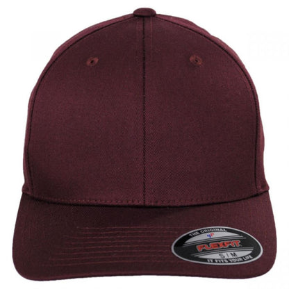 Flexfit | Combed Twill MidPro Flexfit Fitted Baseball Cap | 221502 | front | MAROON