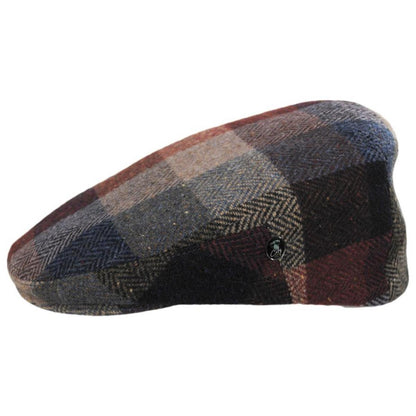 City Sport Caps | Herringbone Squares Donegal Tweed Wool Ivy Cap - Multi | 175022FW22 | profile | MULTI