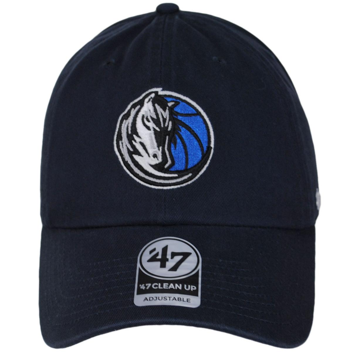 47 Brand | Dallas Mavericks NBA Clean Up Strapback Baseball Cap Dad Hat | 204040 | front | NAVY