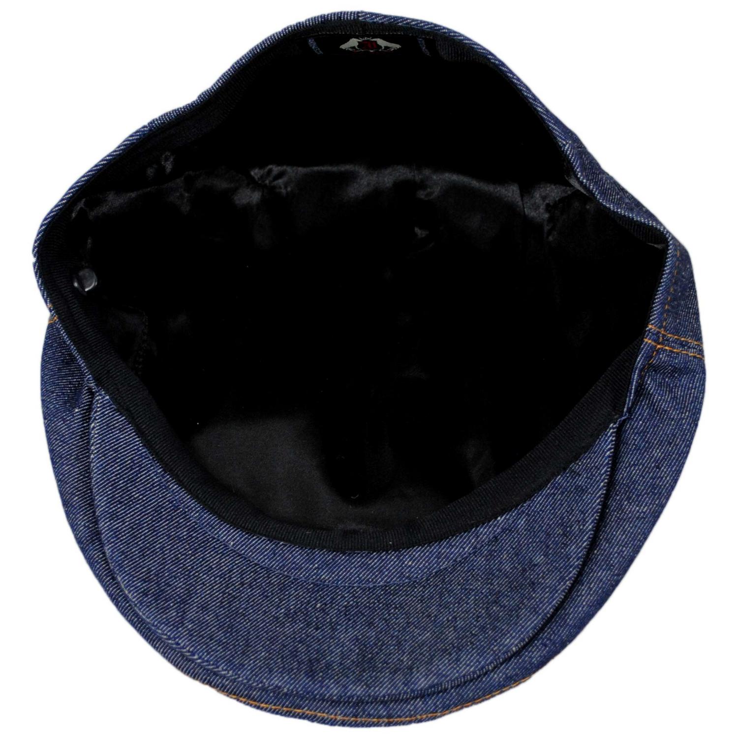 Jaxon Hats | Denim Cotton Ivy Cap | 167702 | under | DENIM BLUE