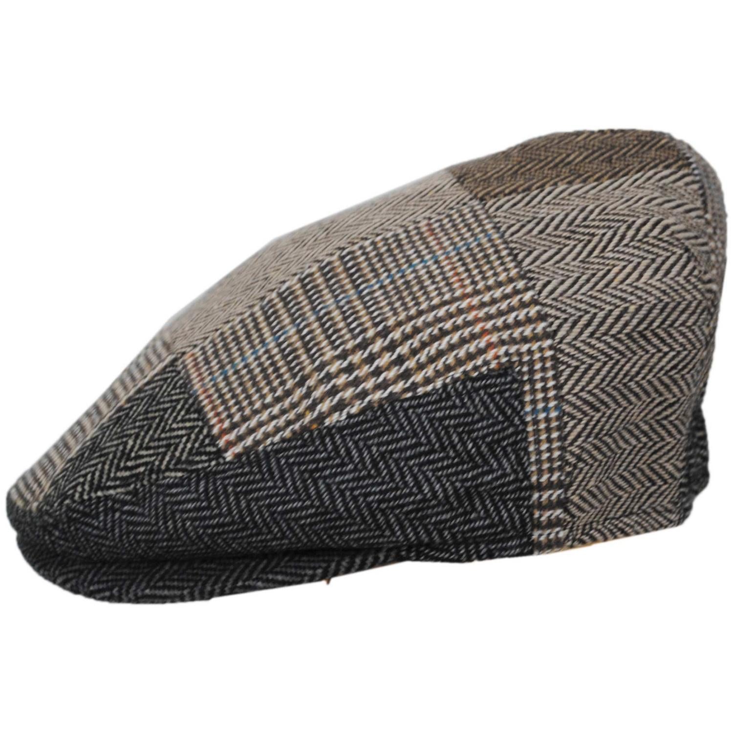 Jaxon Hats | Baby Patchwork Wool Blend Ivy Cap | 512114 | profile | BROWN