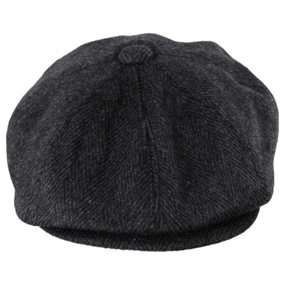 Wholesale Large Herringbone Wool Blend Newsboy Cap B2B Pre-Pack
