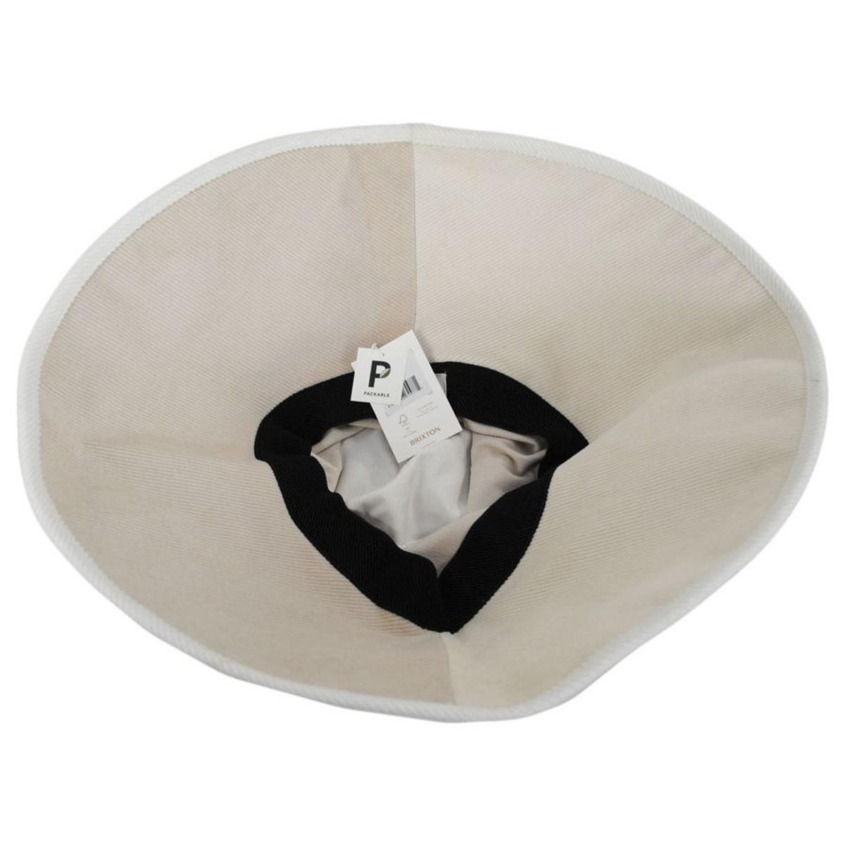 BRIXTON HATS | Maddie Color Block Cotton Sun Hat | 402611 | under | DOVE/OFF WHITE/WHITE