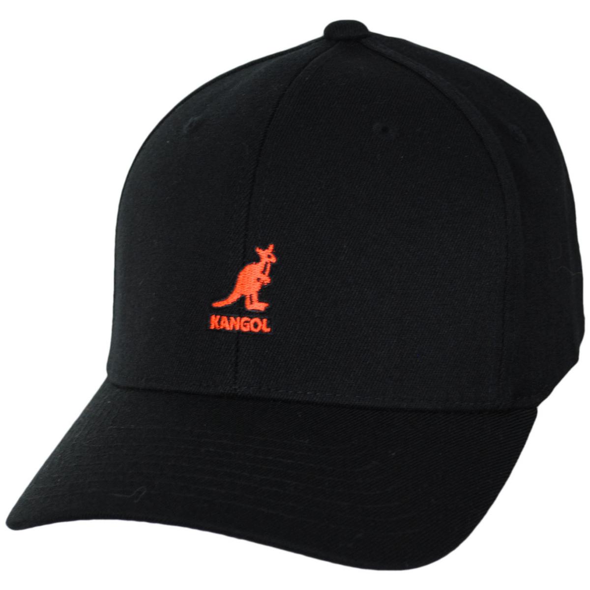 Kangol | Logo Wool FlexFit Fitted Baseball Cap | 201104 | lead | BELUGA BLACK
