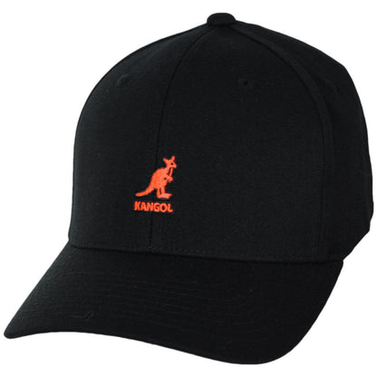 Kangol | Logo Wool FlexFit Fitted Baseball Cap | 201104 | lead | BELUGA BLACK