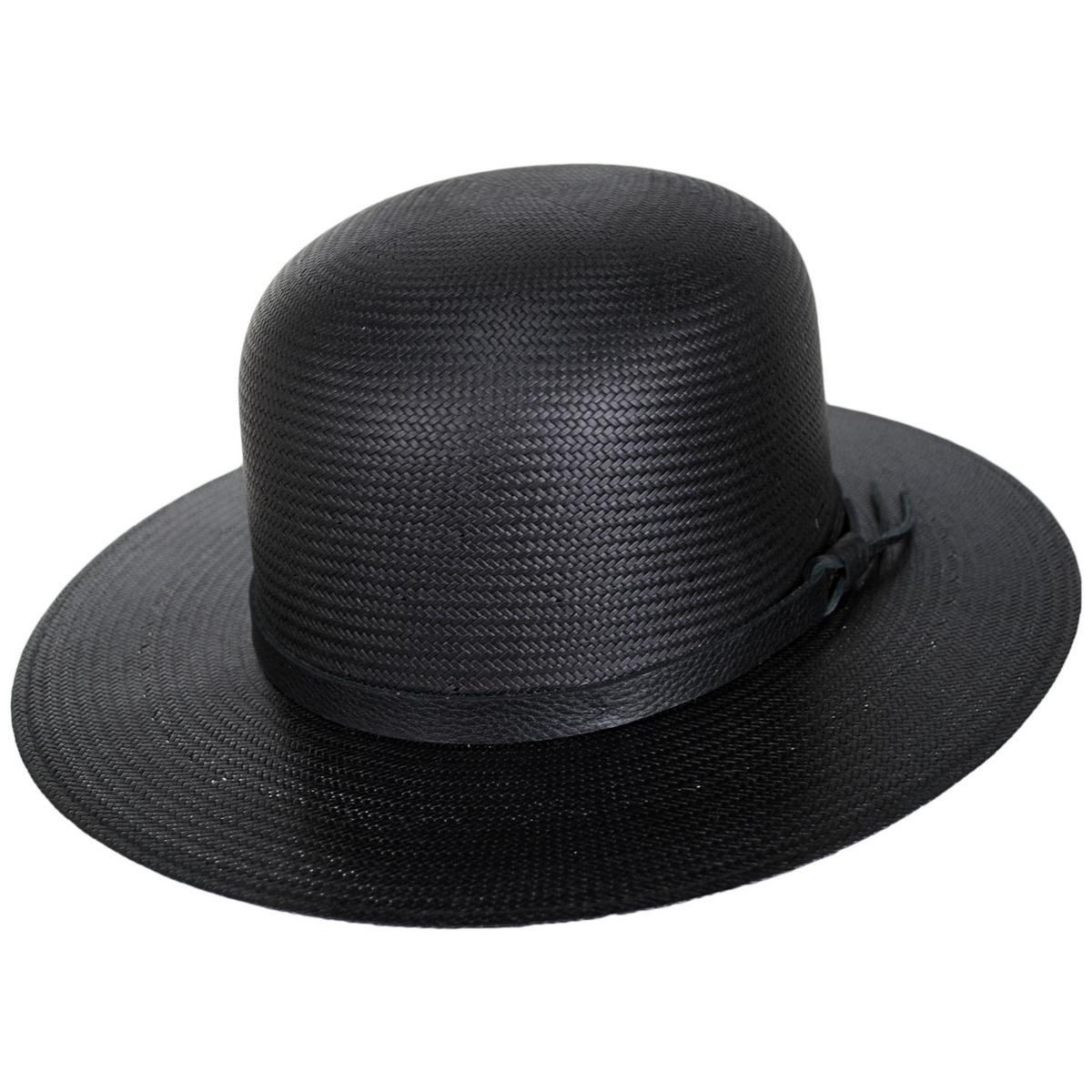 Bailey 1922 | Quil Shantung LiteStraw Open Crown Hat | 127741 | lead | BLACK